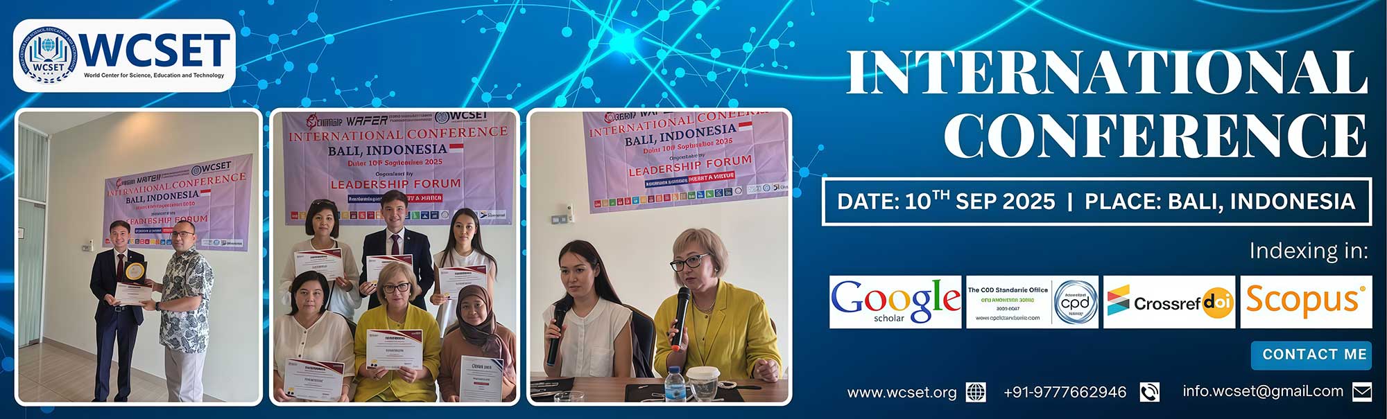 World Conference on Science Engineering and Technology banner